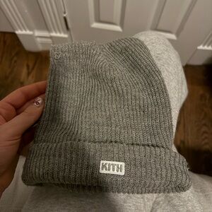 Kith Ribbed Knit Hat in Gray